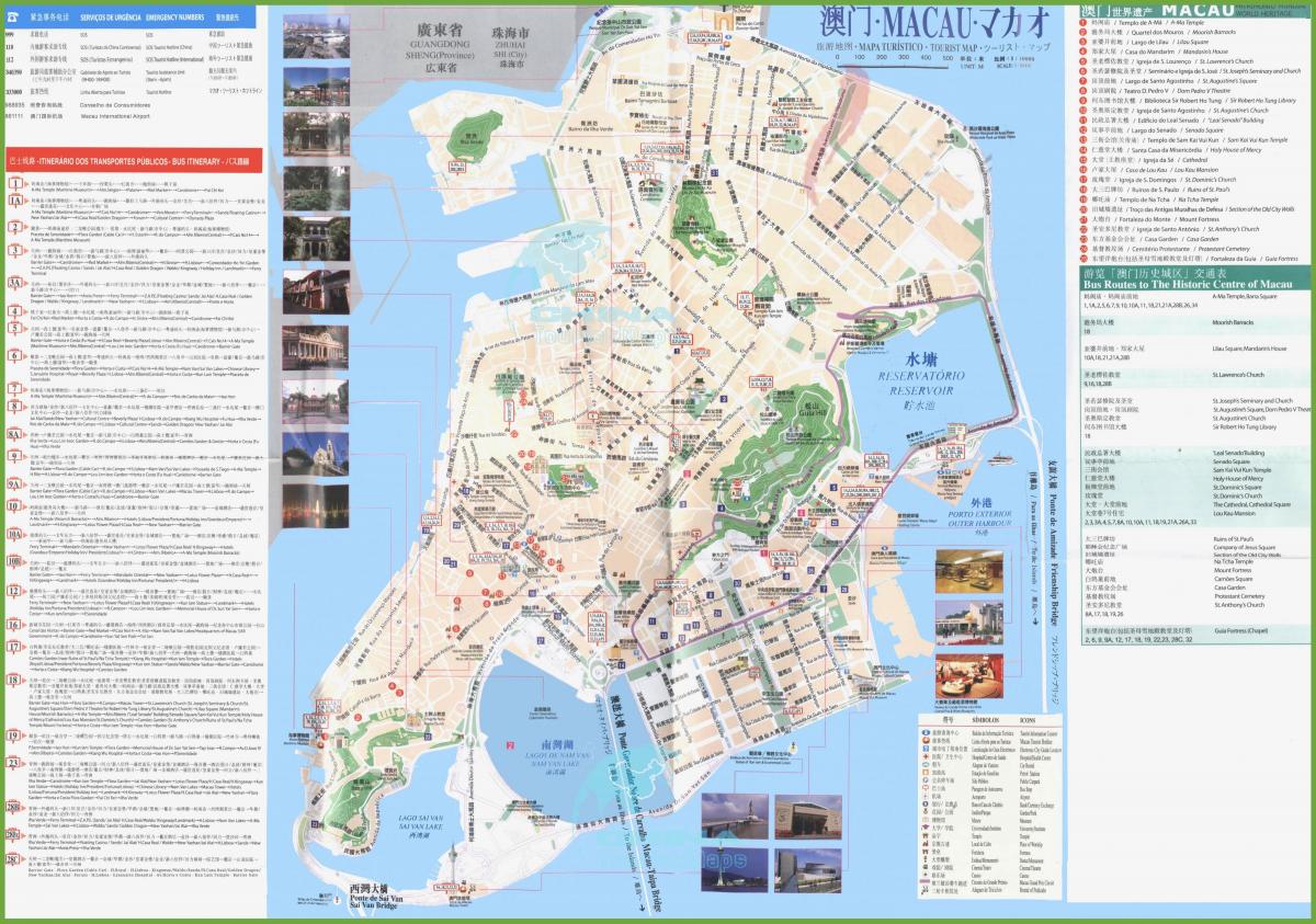 Macau bus route map