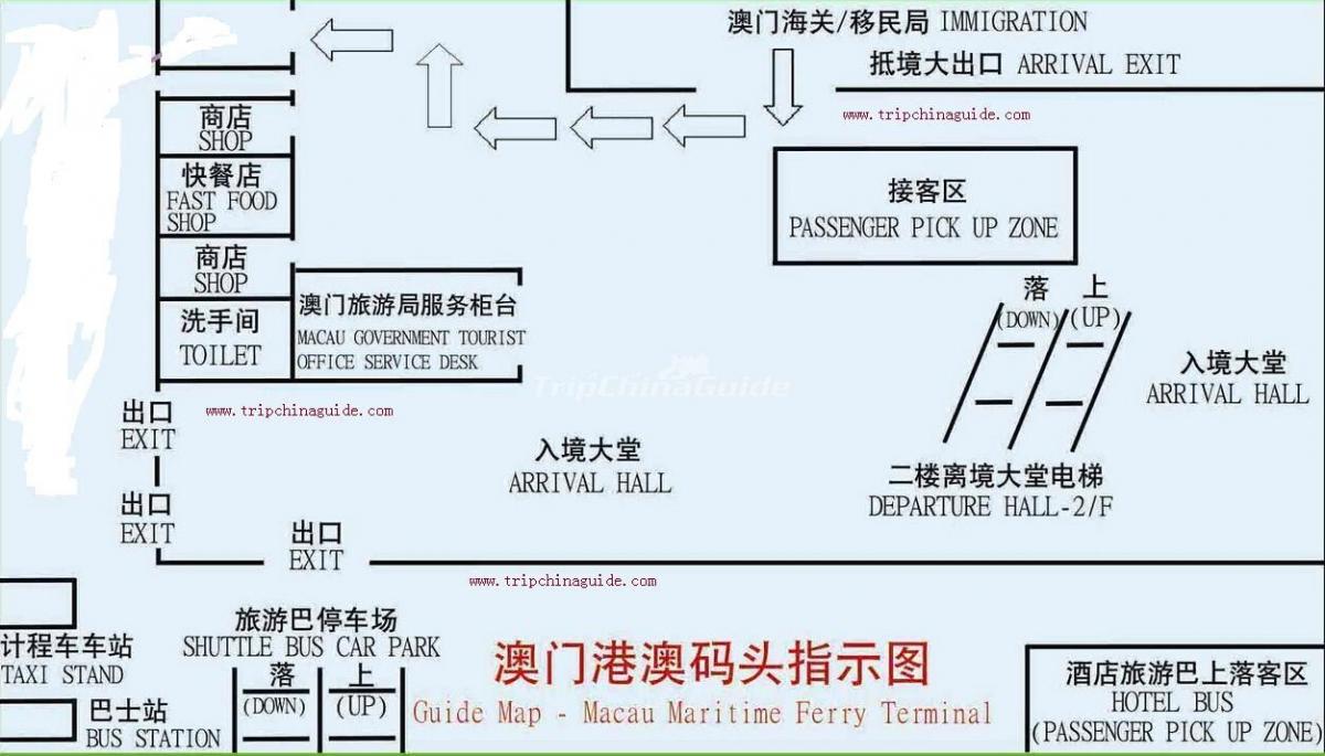 Macau outer harbour ferry terminal map