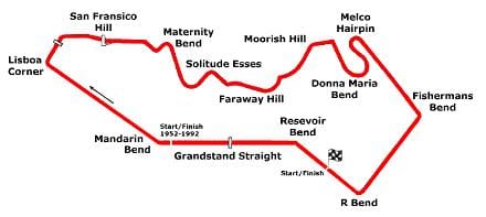 map of Macau grand prix