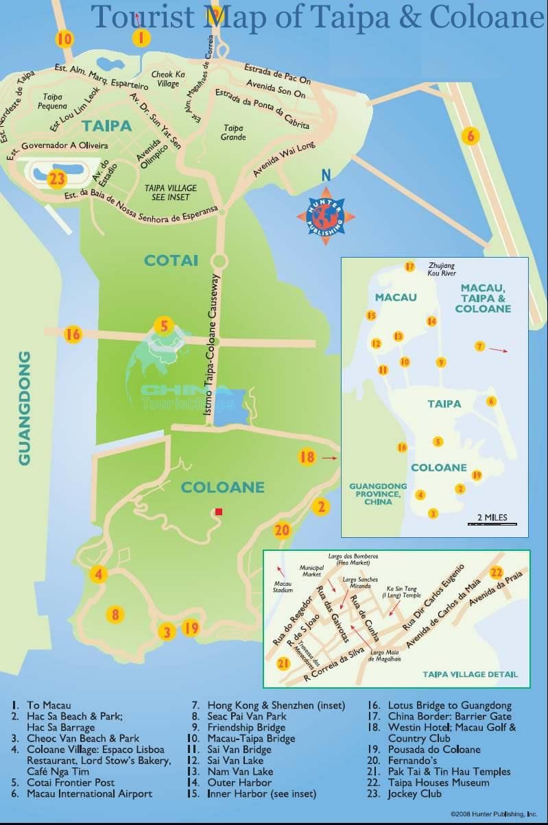 map of Macau island