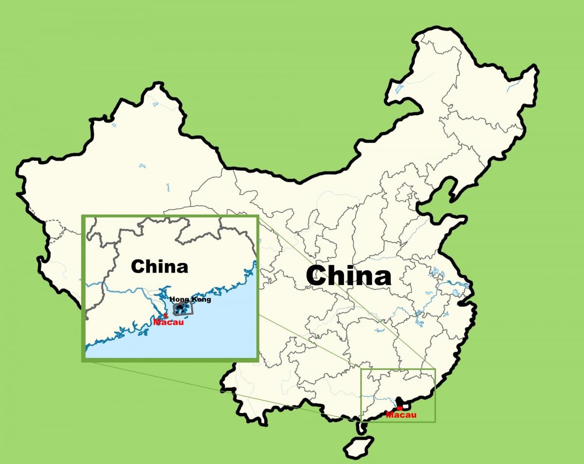 Macau map asia