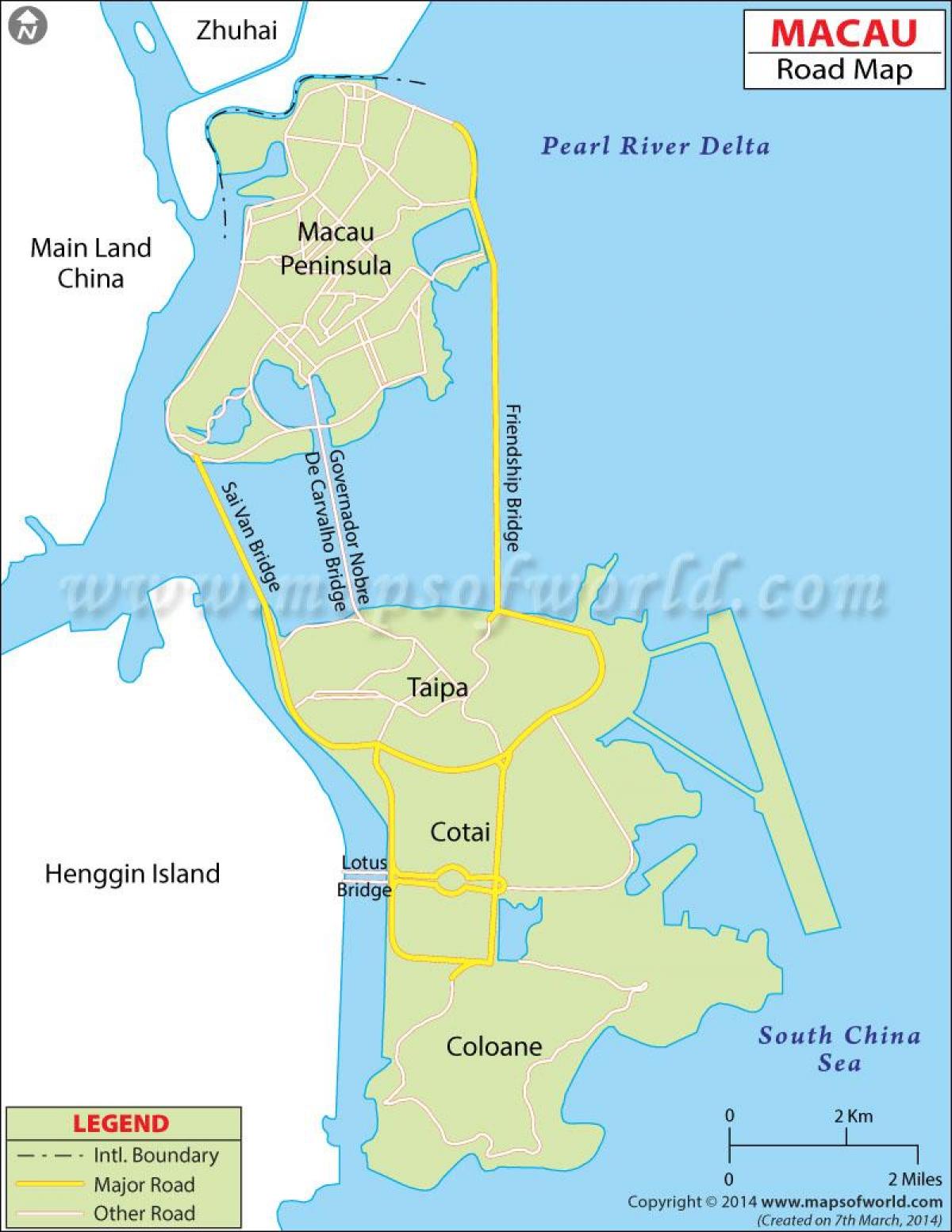 Macau peninsula map