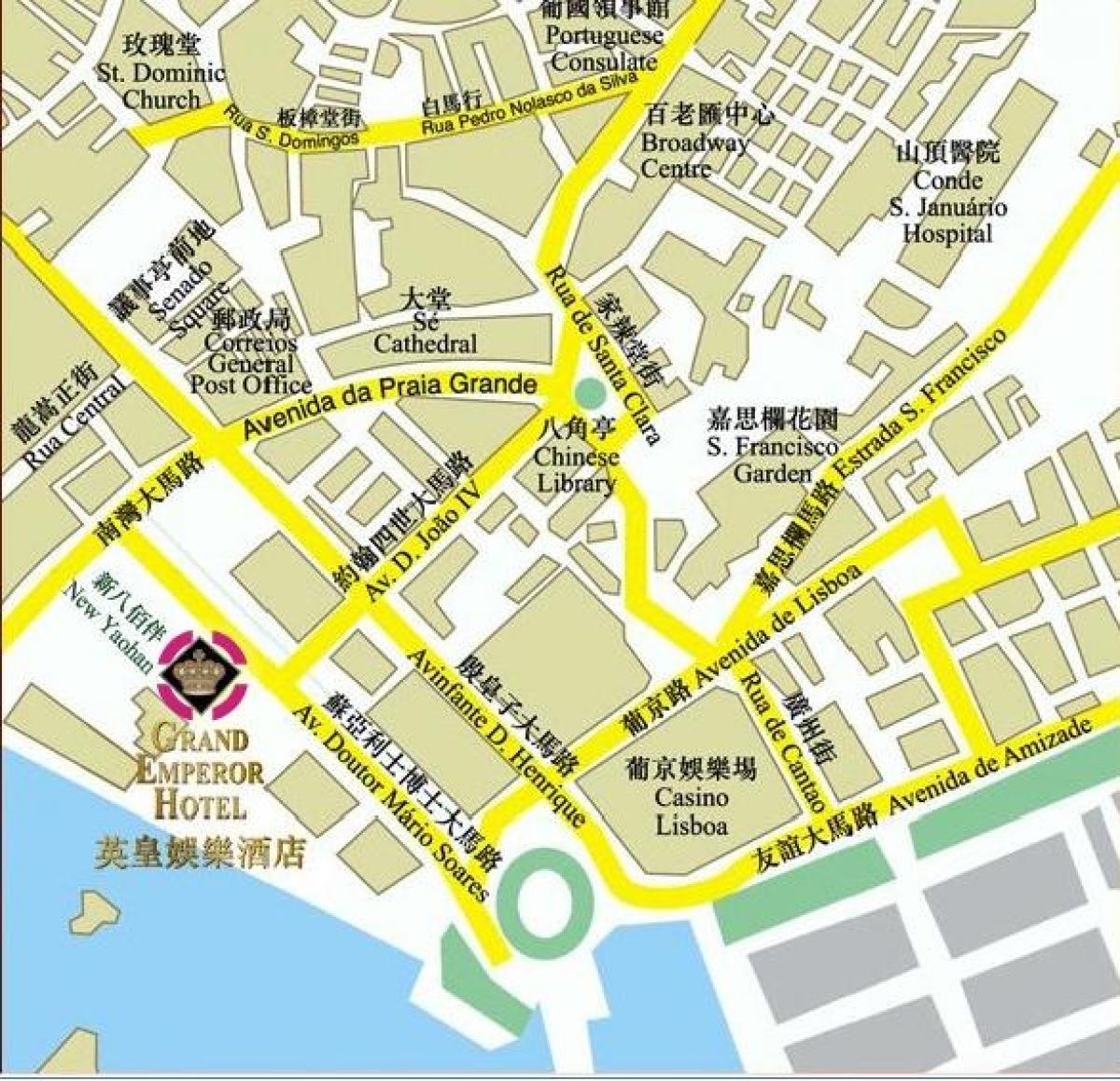 map of Macau sauna