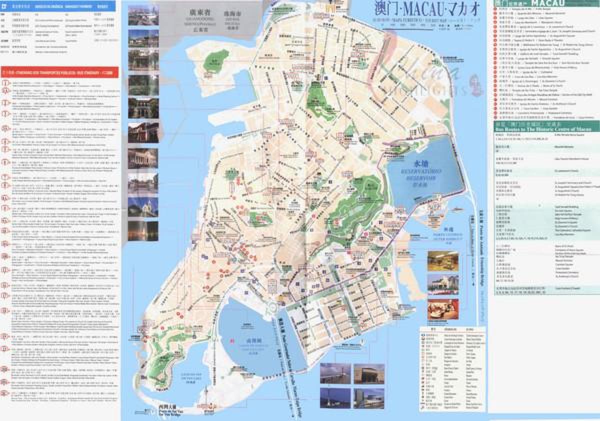 Macau public bus transportation routes map