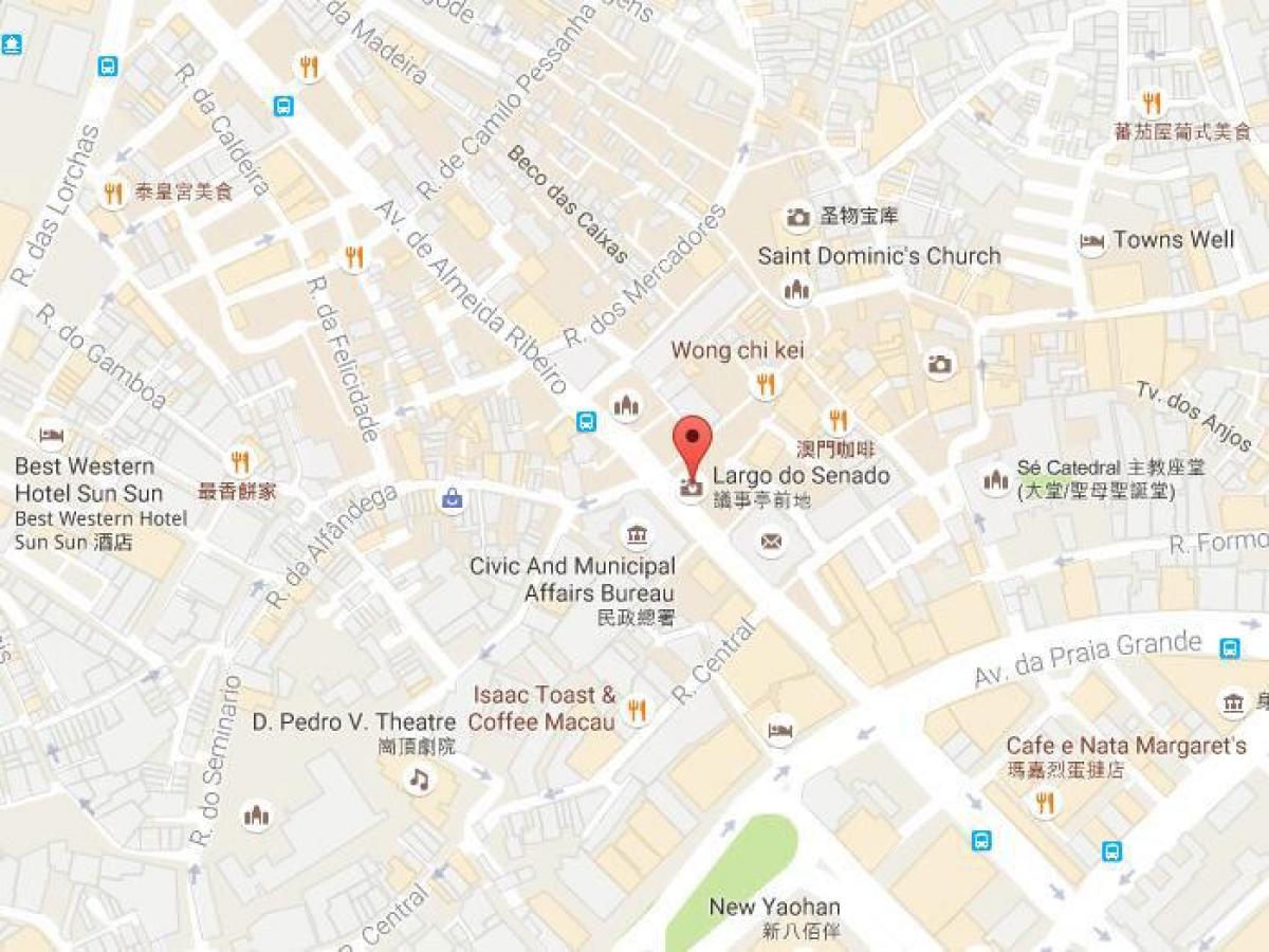 map of senado square Macau